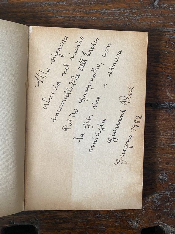 Autografato Pesce Giovanni Soldati senza uniferme Roma Cultura sociale 1952