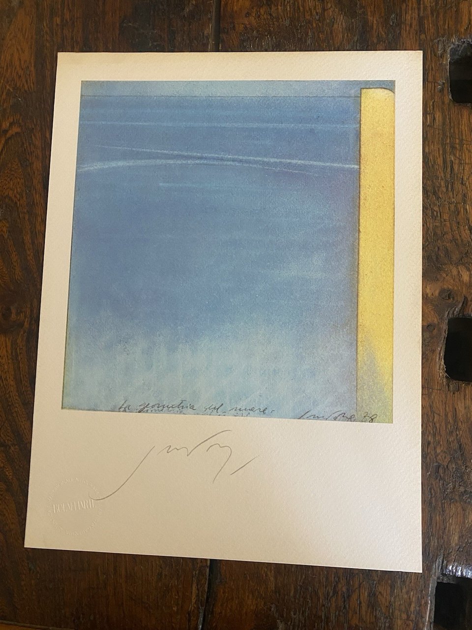 Autografato Piero Guccione Fotolitografia Bolaffi Arte 1979