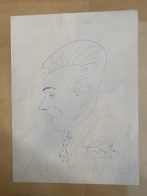 Autografato Presta Salvador Manifesto 44 x 32 cm. Galleria Apollinaire …