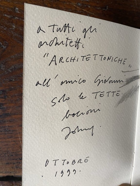 Autografato Ragusa Giovanni Architettoniche Firenze Salone Villa Romana 1999