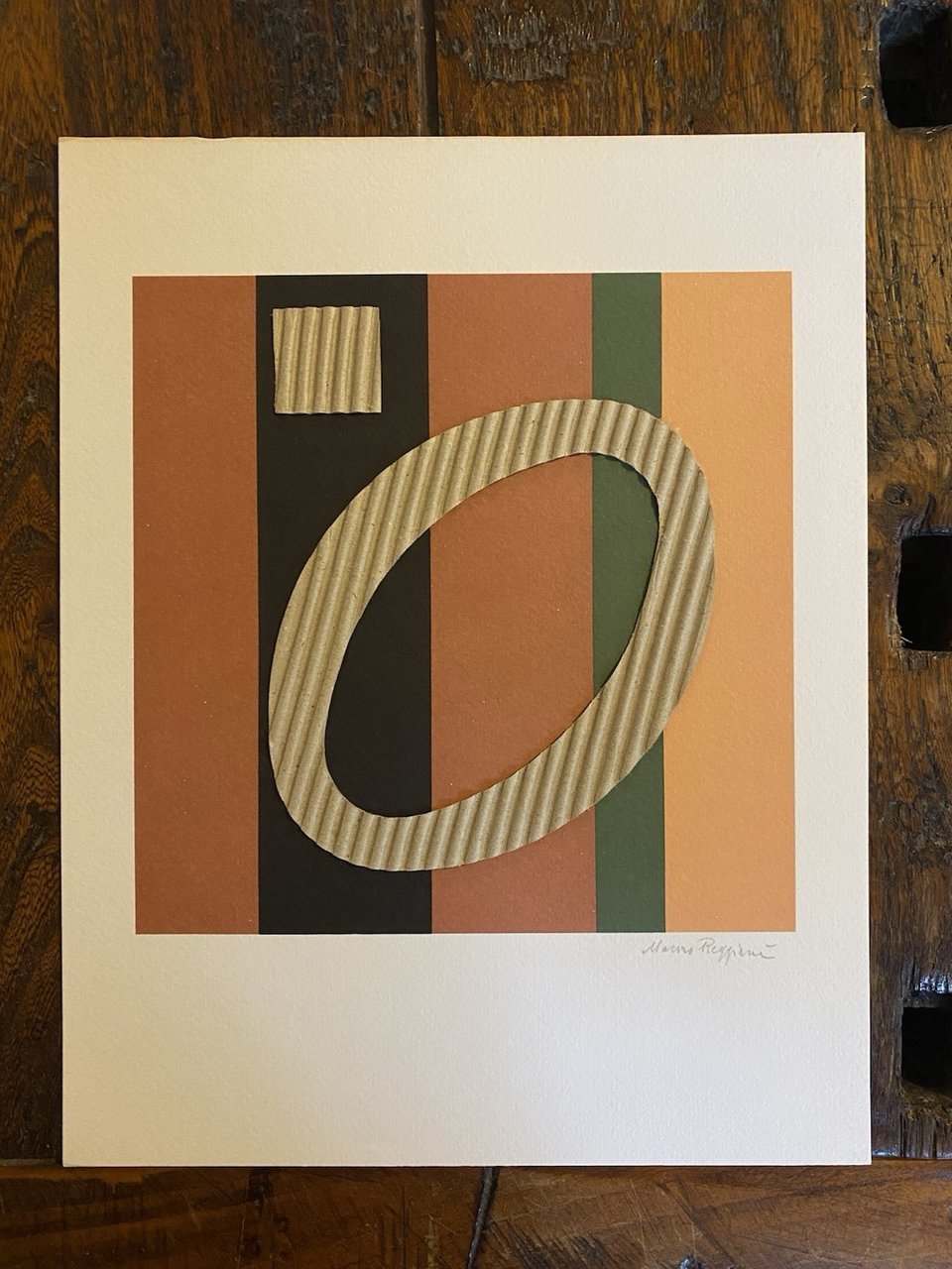 Autografato Reggiani Mauro Fotolitografia Bolaffi Arte 1971