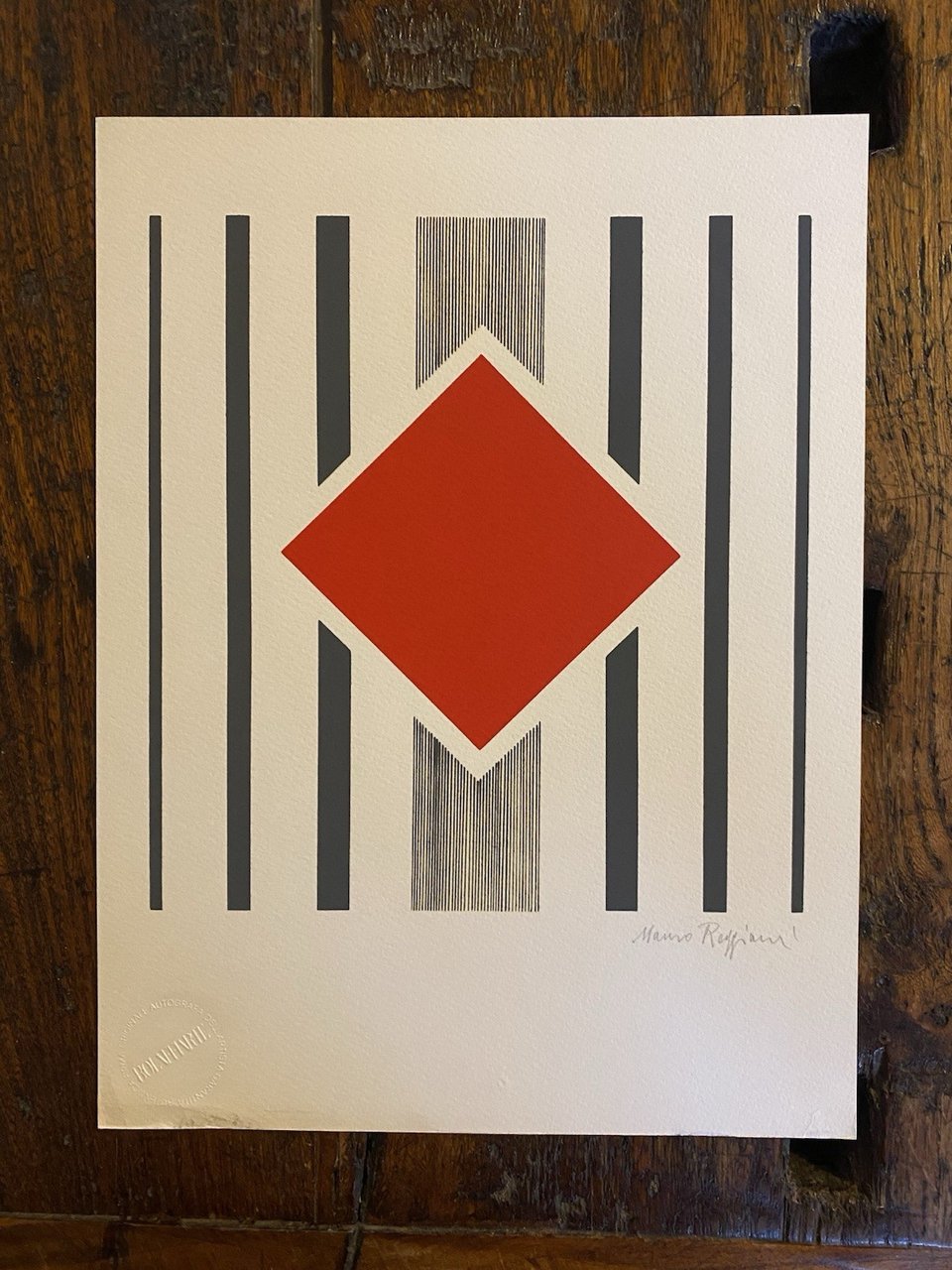 Autografato Reggiani Mauro Serigrafia Bolaffi Arte 1976