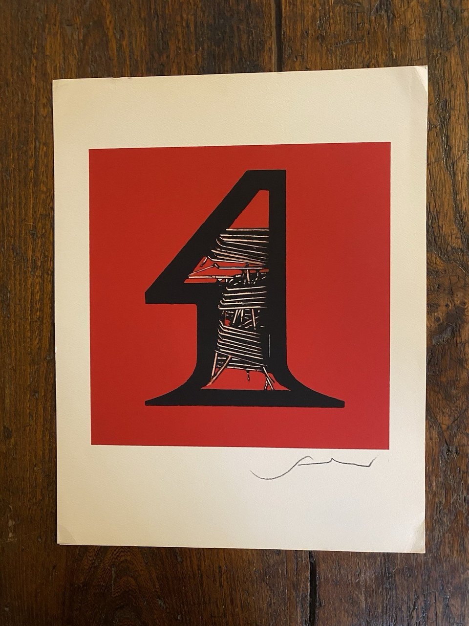 Autografato Scanavino Emilio Litoserigrafia Bolaffi 1975 | Immagine principale