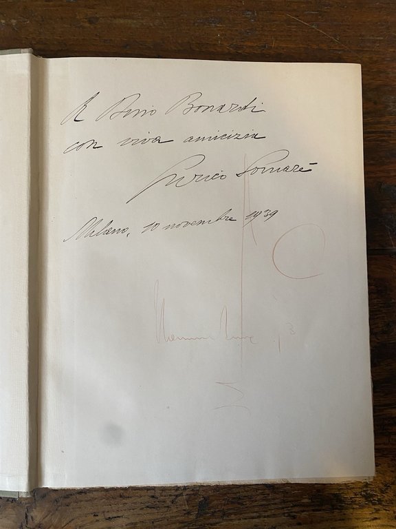 Autografato Somaré Enrico L'opera di Egisto Ferroni Edizioni dell'Esame 1939