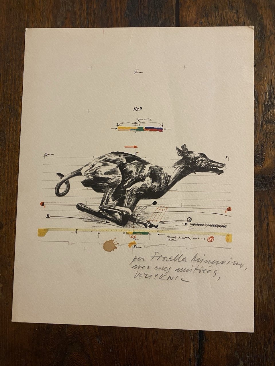 Autografato Velickovic Vladimir Fotolitografia Bolaffi Arte n. 25