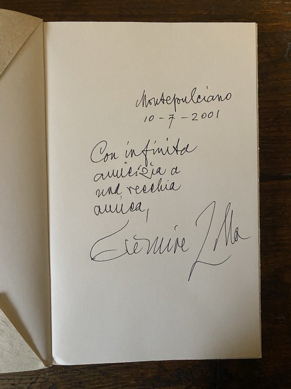 Autografato Zolla Elémire Catàbasi e Anàstasi Alpignano Tallone 2001