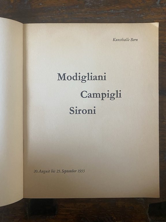 Bern Kunsthalle Modigliani Campigli Sironi Bern 1955 | Immagine Gallery 2