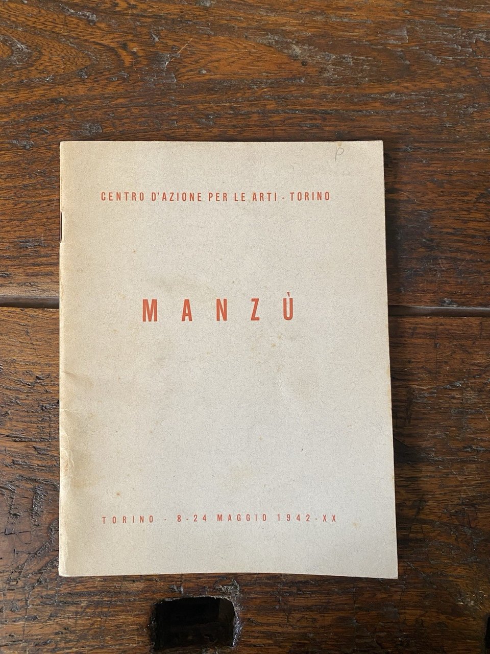 Bertocchi Nino Manzù Toirino Centro d'azione per le arti 1942