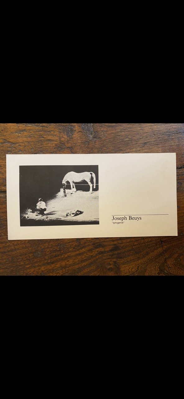 Beuys Joseph Invito 12 x 22 cm. Iphigenie Milano Alberto …