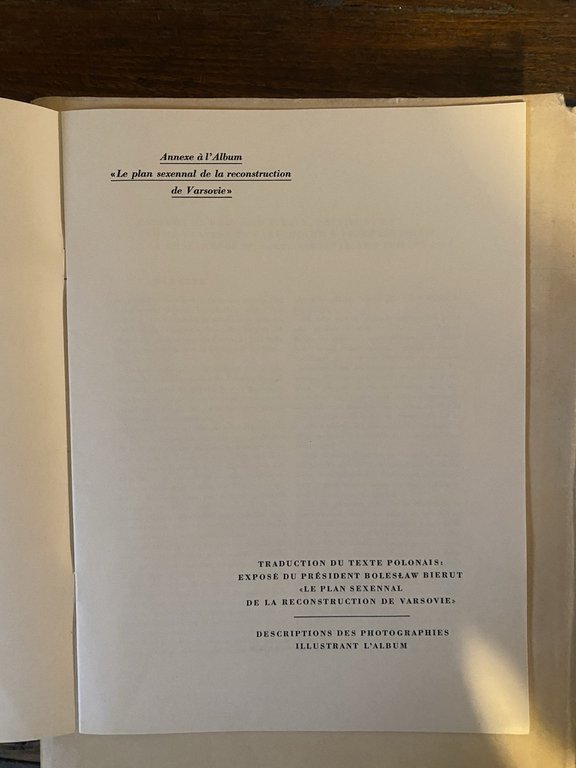 Bierut Boleslaw Szescioletni plan odbudowy Warszawy Warszawa Ksoazka Wiedza 1950