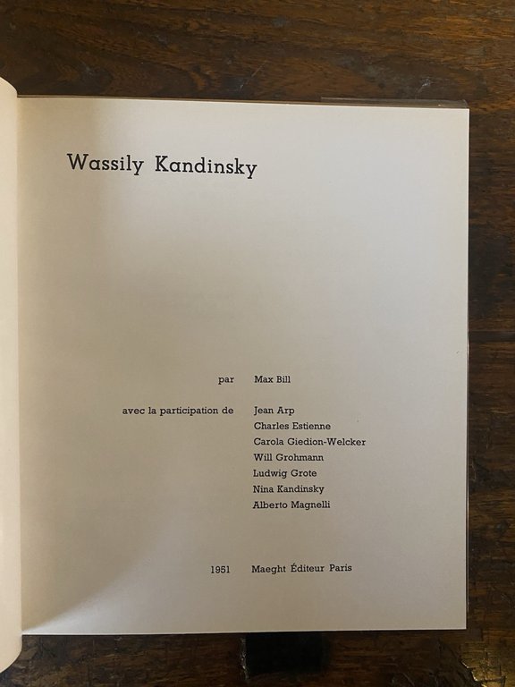 Bill Max Wassily Kandinsky Paris Maeght 1951