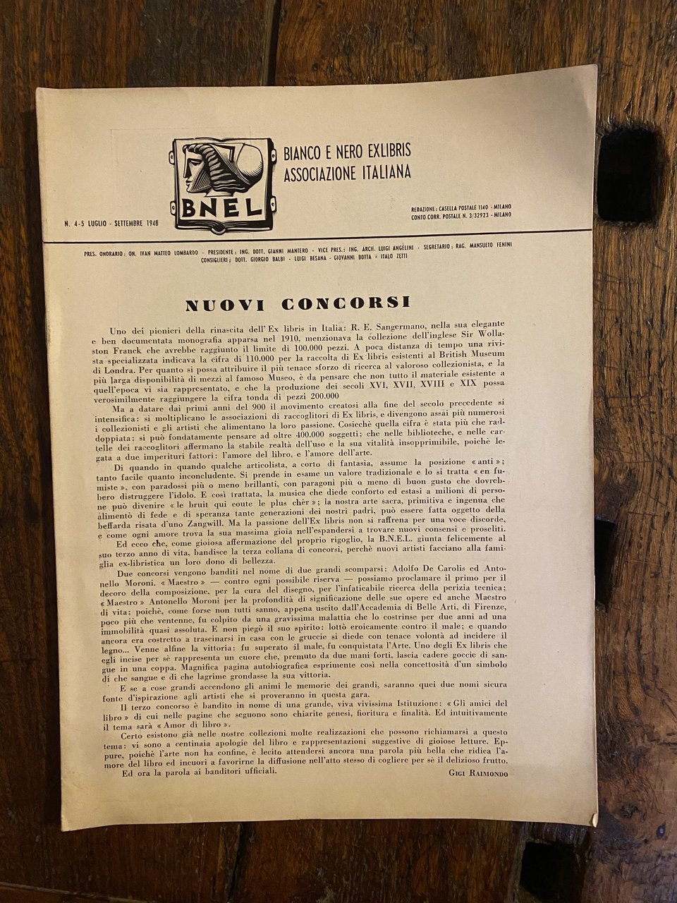 BNEL Bianco e nero exlibris Associazione italiana N. 4 - …