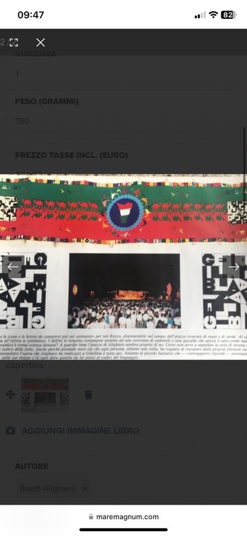 Boetti Alighiero Manifesto / Poster 59 x 95 cm. San …