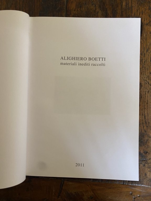 Boetti Alighiero Materiali inediti raccolti Milano A+Mbookstore 2011 | Immagine Gallery 2