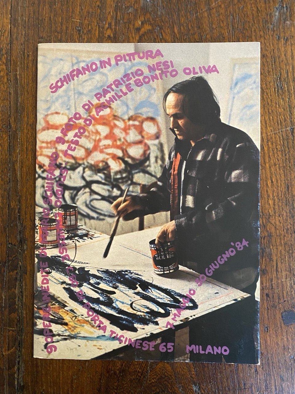 Bonito Oliva Achille Schifano in pittura Milano Studio Ennesse 1984