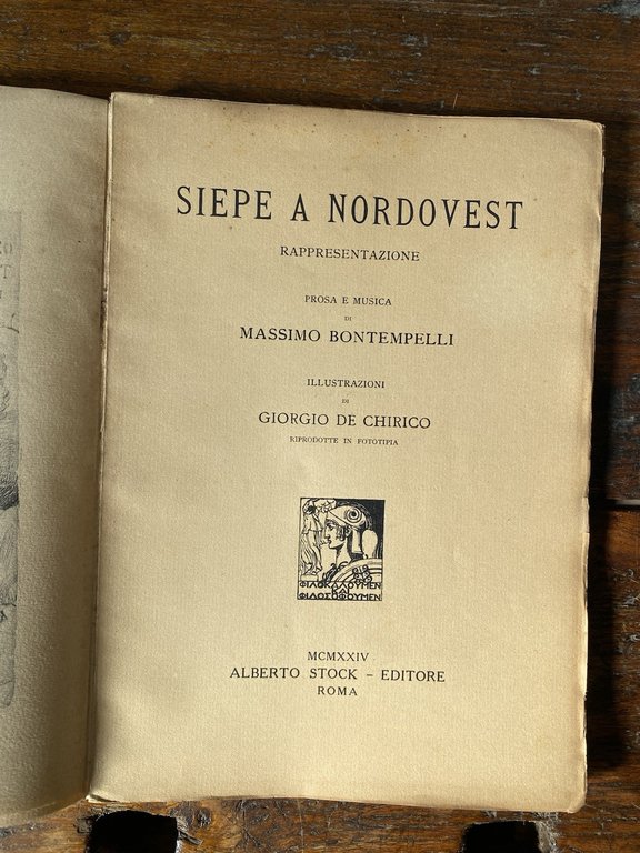 Bontempelli Massimo De Chirico Giorgio Siepe a nordovest Stock 1924