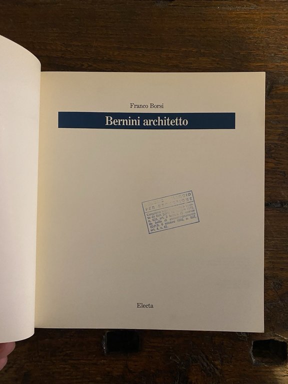 Borsi Franco Bernini architetto Milano Electa