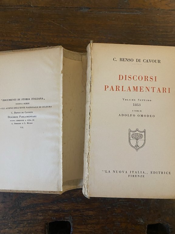 C. Benso di Cavour Discorsi parlamentari Firenze la Nuova Italia …
