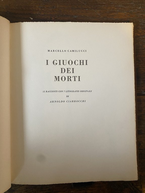 Camilucci Marcello Il giuoco dei morti Urbino Istituto Stale d'Arte … | Immagine Gallery 2