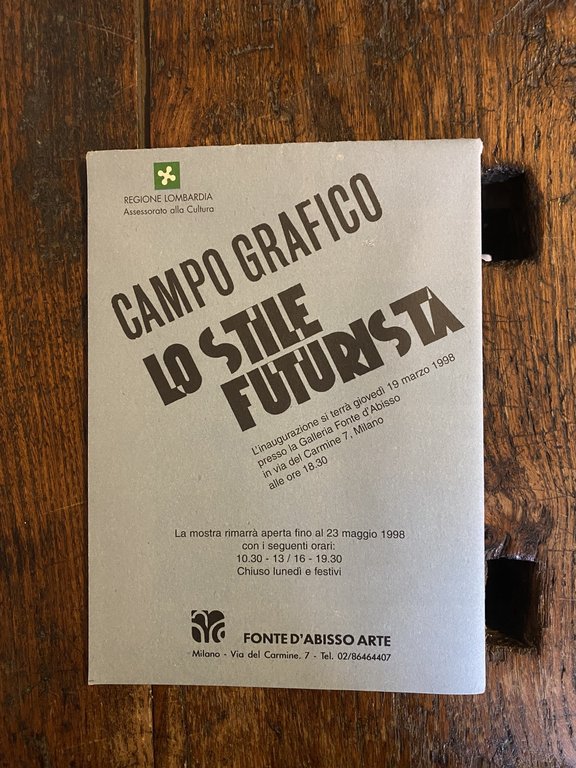 Campo Grafico Lo stile futurista Fonte d'Abisso arte 1998 | Immagine Gallery 2