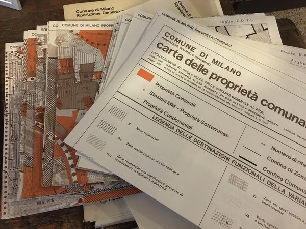 Carta delle proprietà comunali su tavole variante generale P.R.G. 1978