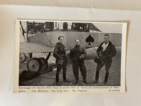 Cartolina Equipaggio del Caproni 450 (Asso di picche 1151) Cap. …