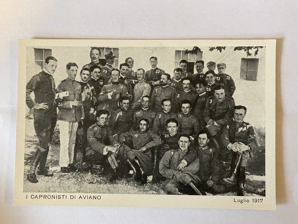 Cartolina I capronisti di Aviano Luglio 1917