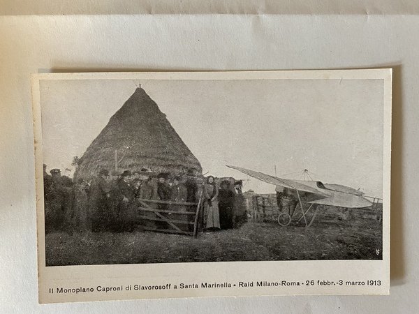 Cartolina Il Monoplano Caproni di Slavorosoff a Santa Marinella - …