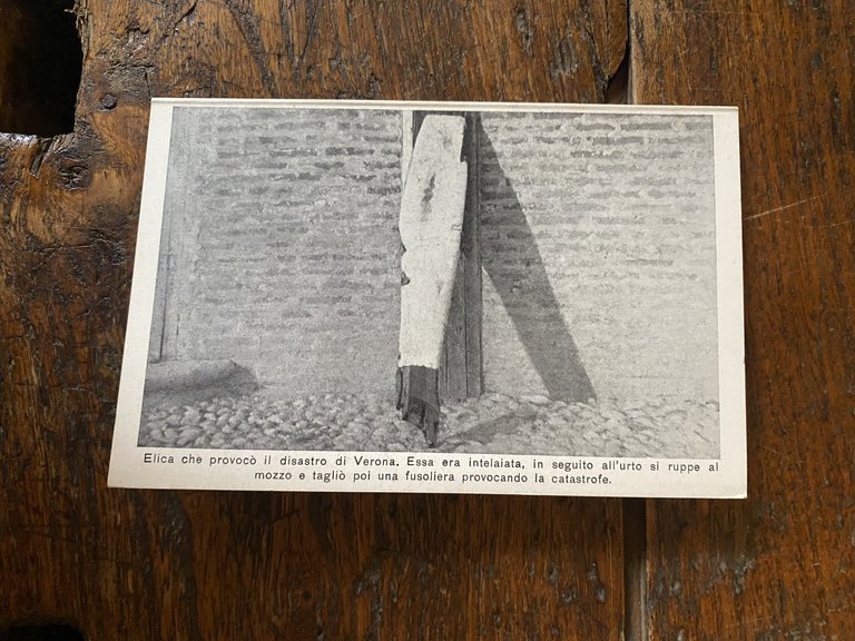 Cartolina ripiegata Equipaggio del Biplano Caproni caduto a Verona 2 … | Immagine Gallery 2