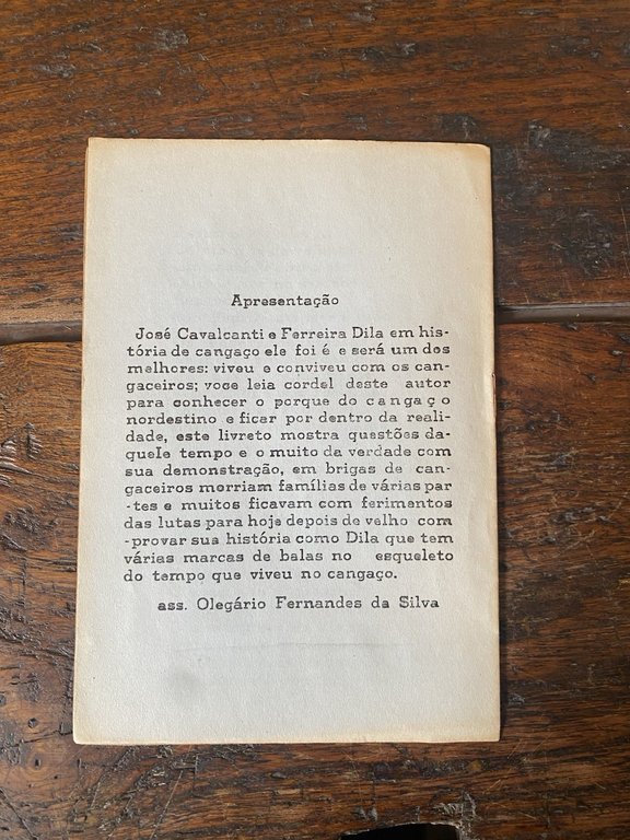 Cavalcanti José Dila Ferreira O cangaceiro Antonio Felix Literatura de … | Immagine Gallery 2