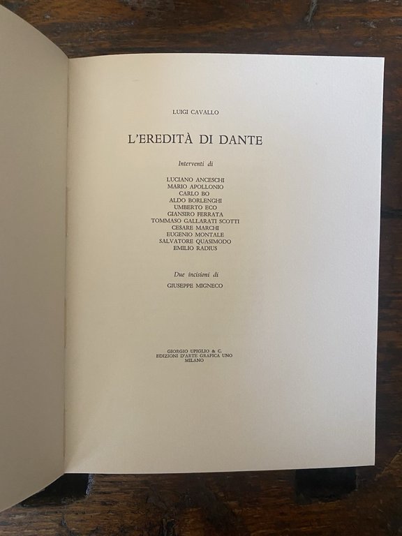 Cavallo Luigi Migneco Luigi L'eredità di Dante Milano Giorgio Upiglio … | Immagine Gallery 4