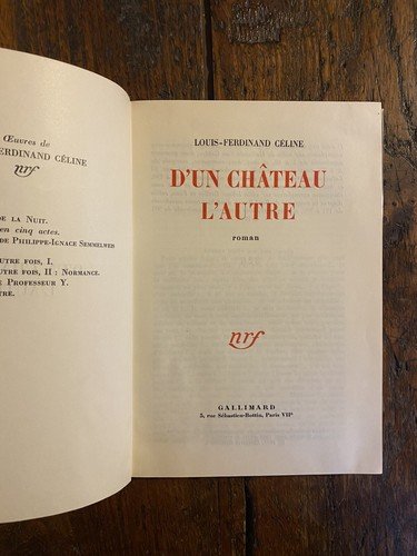 Céline Louis-Ferdinand D'un chateau l'autre Gallimard Paris 1957 | Immagine Gallery 4