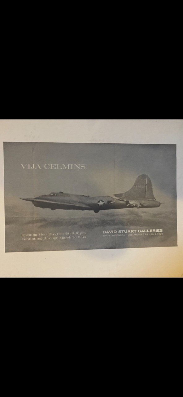 Celmins Vija Manifesto / Poster 29 x 48 cm. Los …