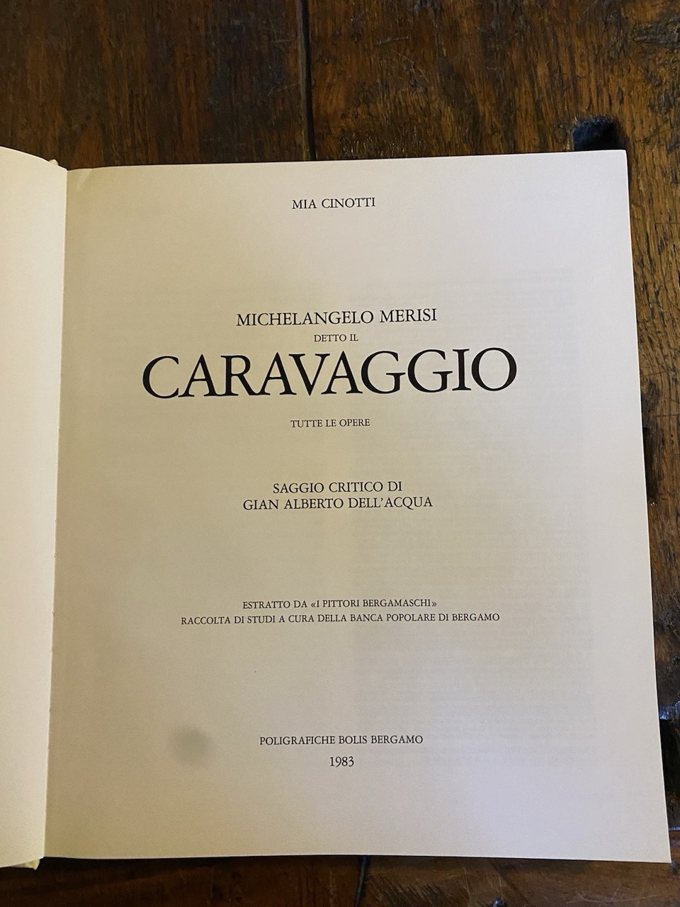 Cinotti Mia Dell'Acqua G. A. Caravaggio Tutte le opere Bergamo …