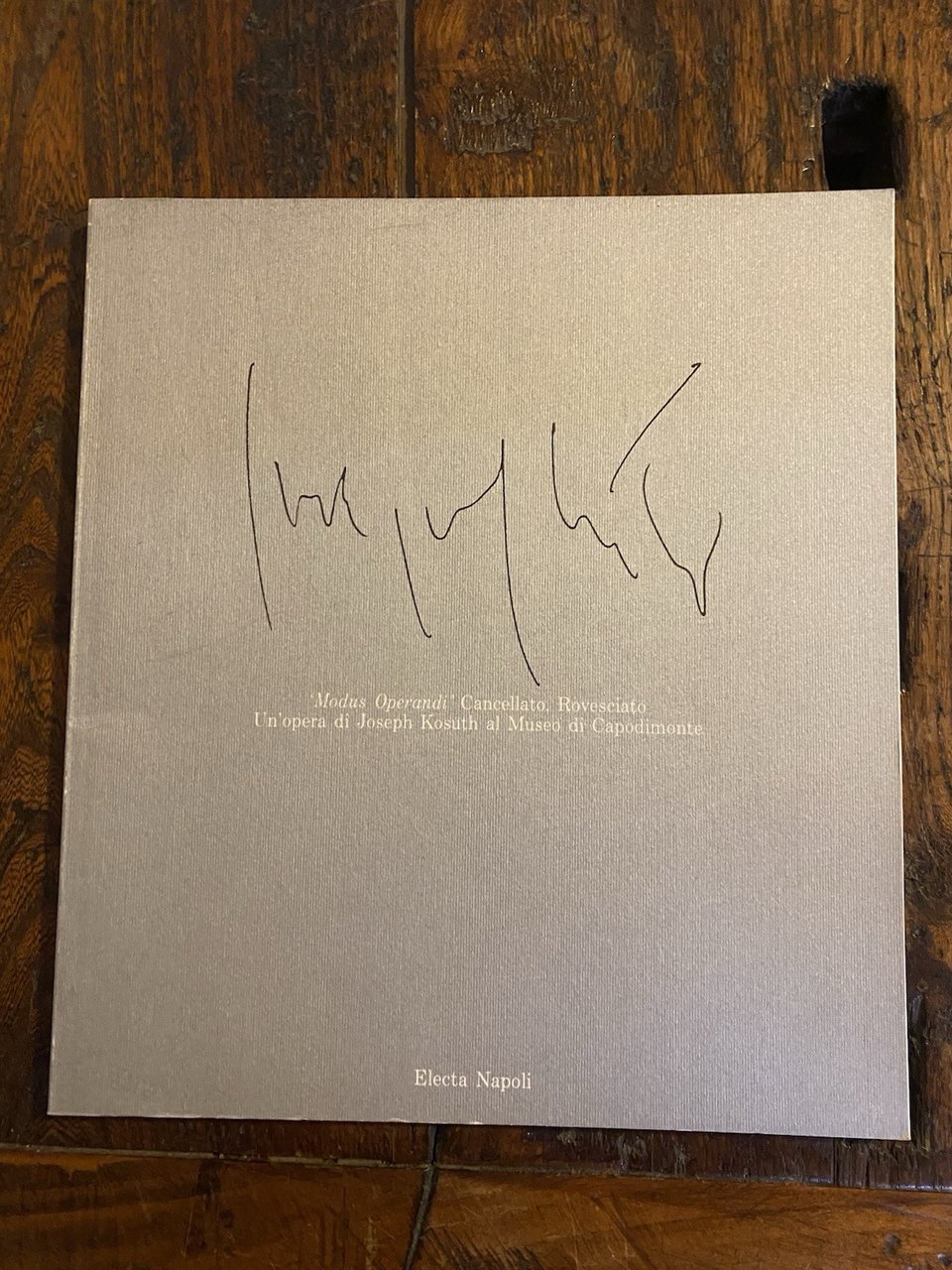 Corà Bruno a cura di, Joseph Kosuth 'Modus Operandi' Napoli …