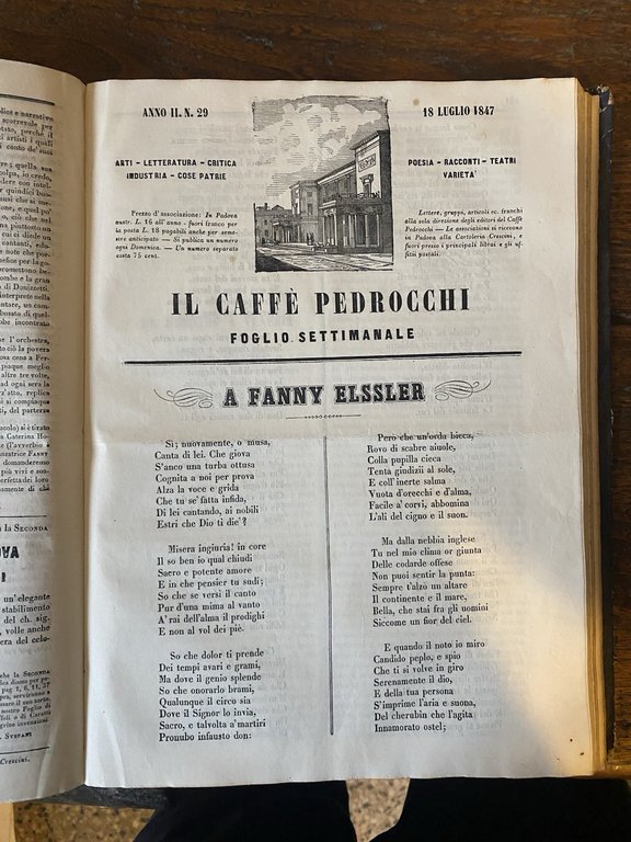 Stefani Gulielmo diretto da, Il Caffè Pedrocchi Foglio settimanale Anno …