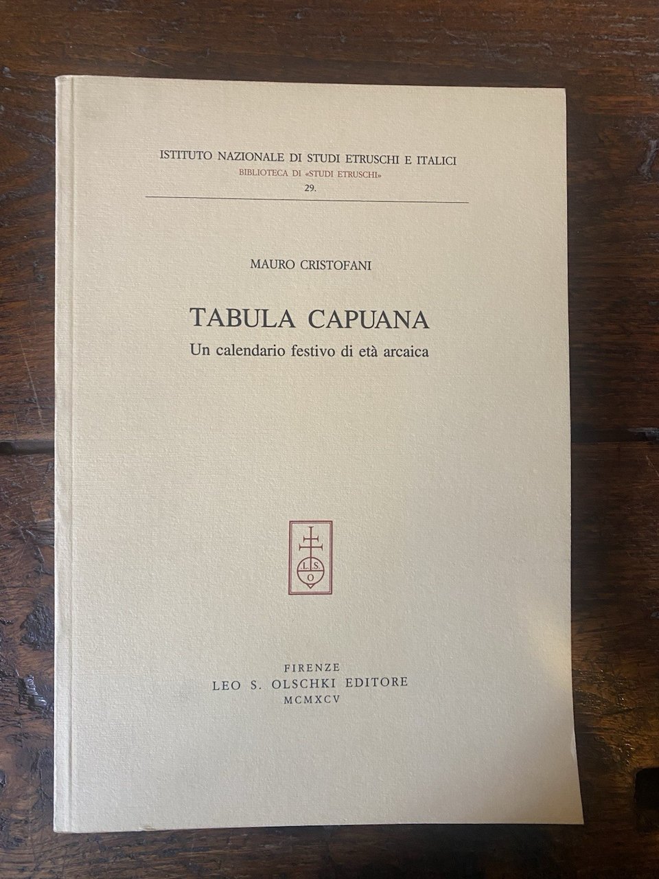 Cristofani Mauro Tabula Capuana Un calendario festivo di età arcaica