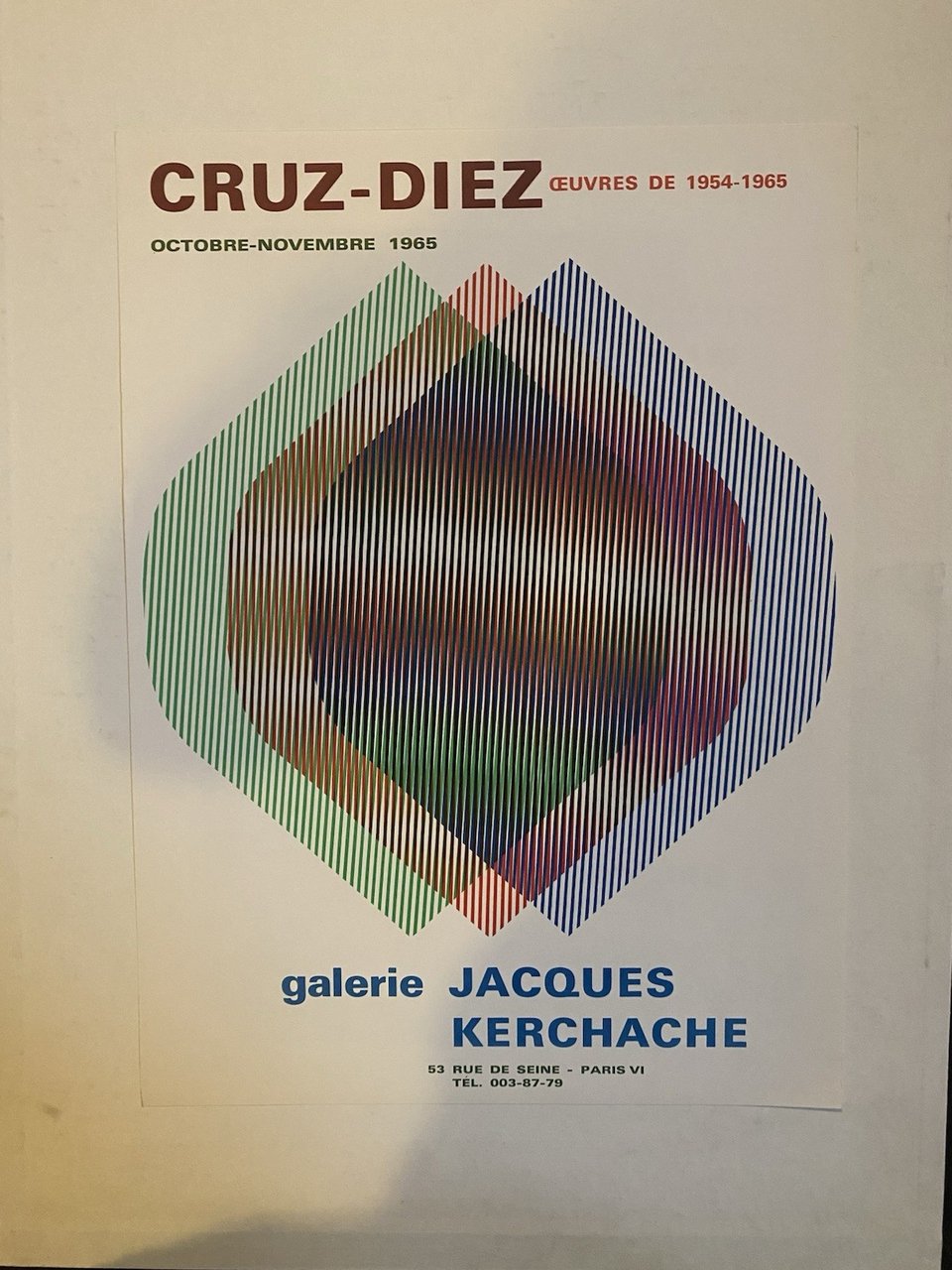 Cruz-Diez Carlos Manifesto / Poster 48 x 35 cm. Paris …