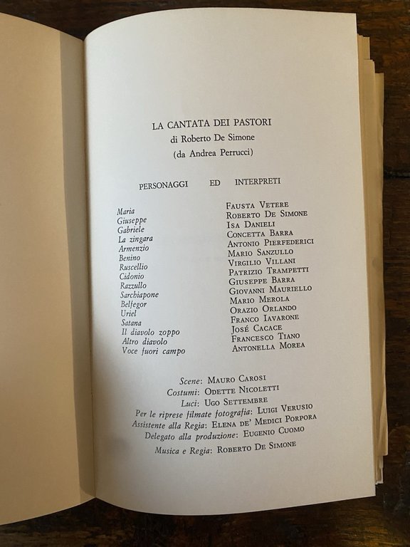De Simone Roberto La cantata dei pastori Rai Radiotelevisione Italiana … | Immagine Gallery 2