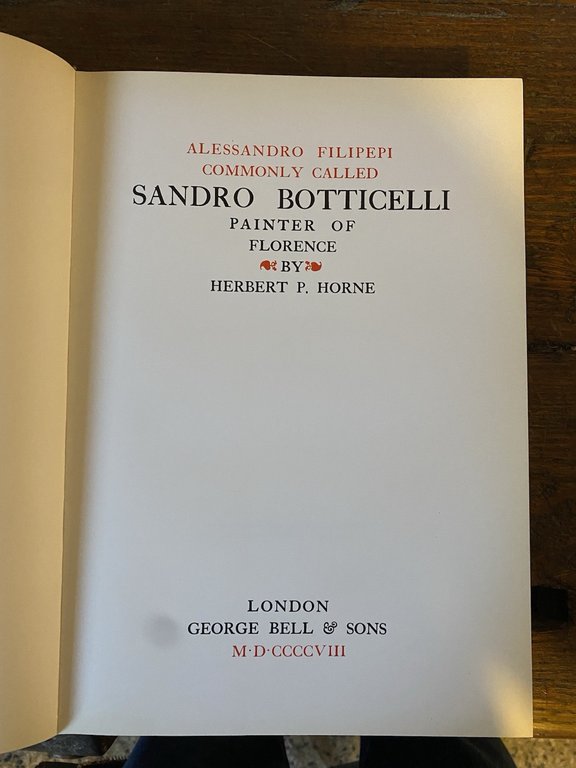 Filipepi A. Called C. Sandro Botticelli Painter of Florence by …