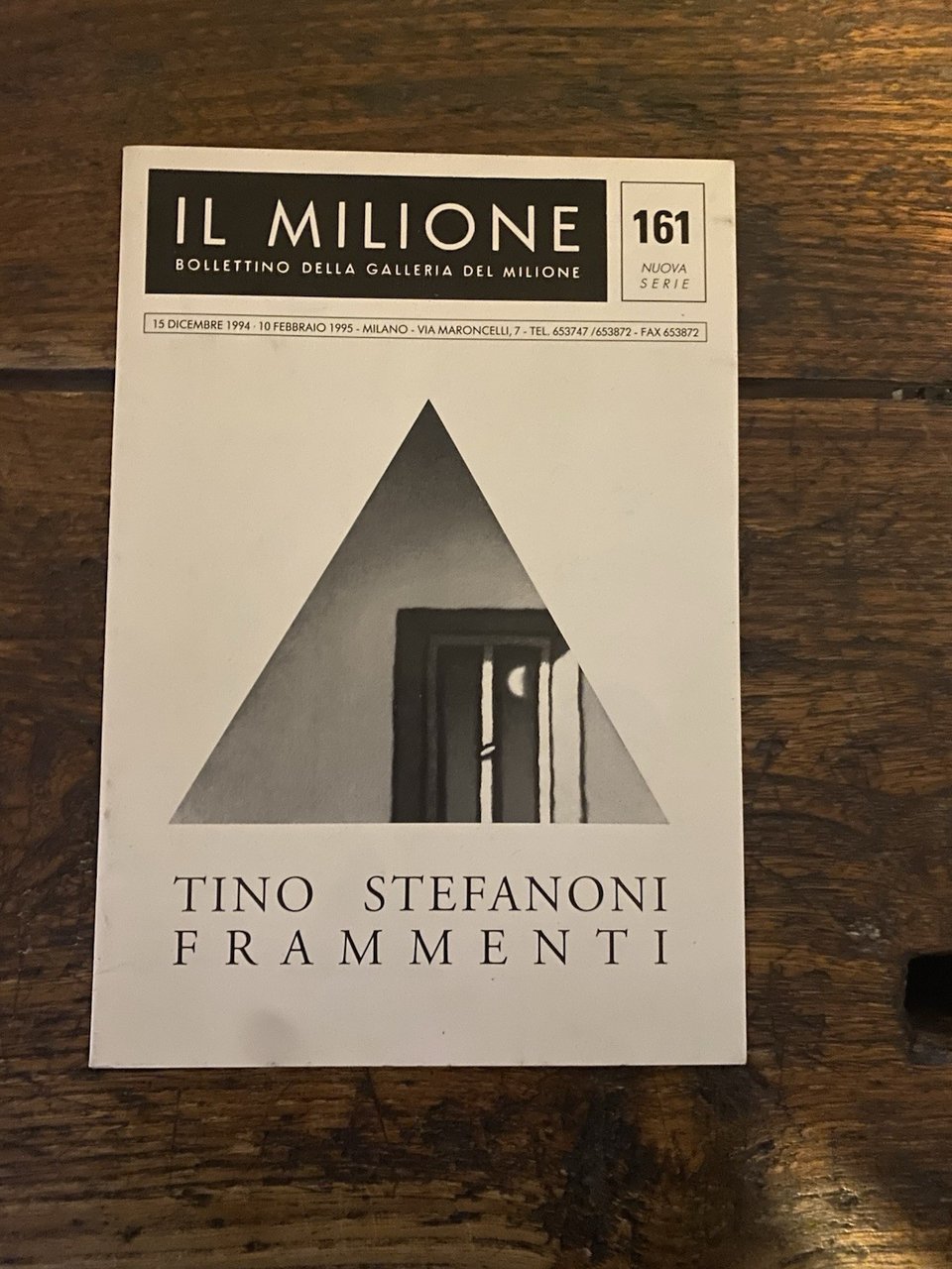 Fofi Goffredo Tino Stefanoni frammenti Il milione Bolletino della Galleria …