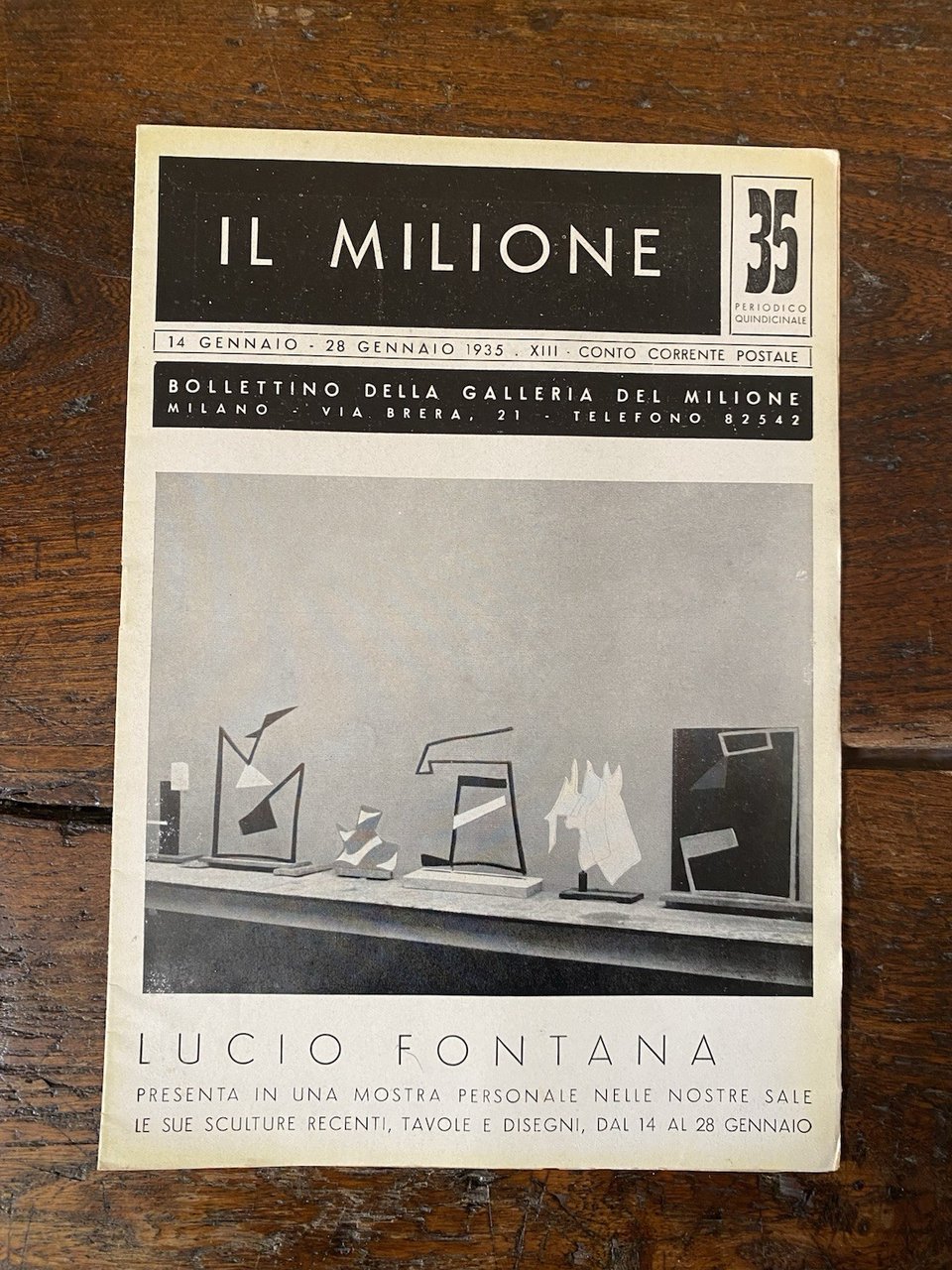 Fontana Lucio Il Milione n. 35 Bollettino della Galleria 14 …