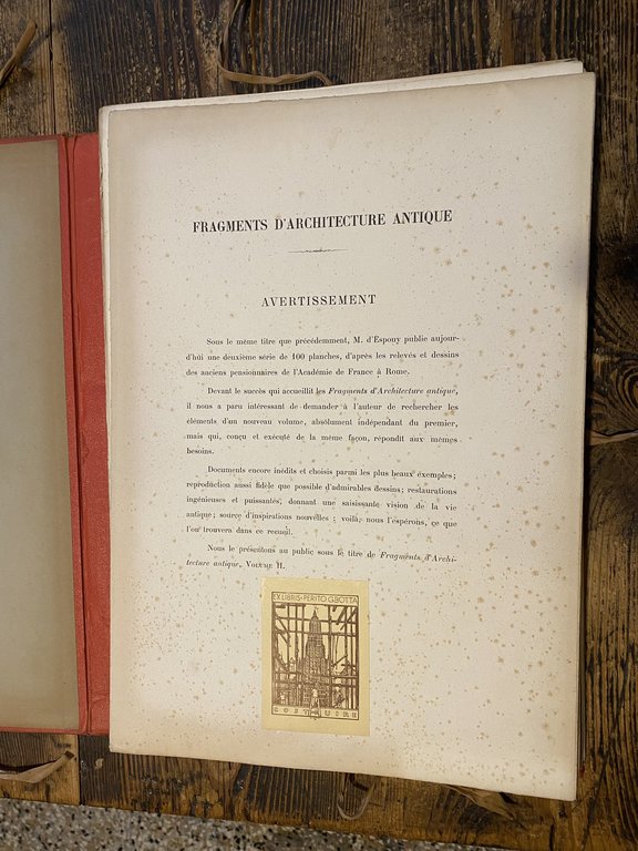 Fragments d'architecture antique d'aprés les relevés & restaurations des anciens …