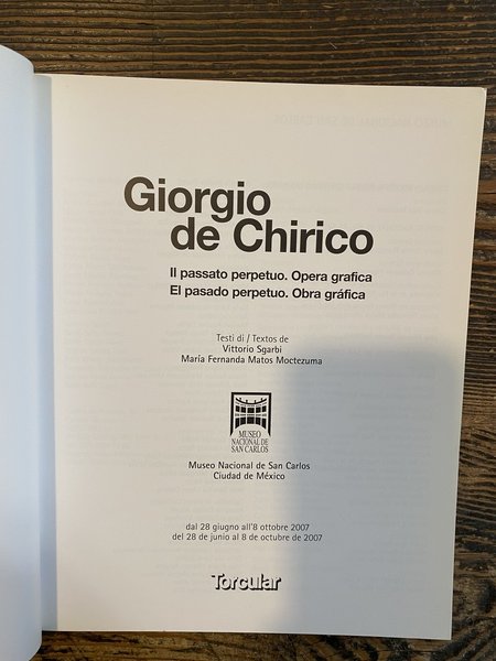 Giorgio de Chirico Il passato perpetuo Opera grafica