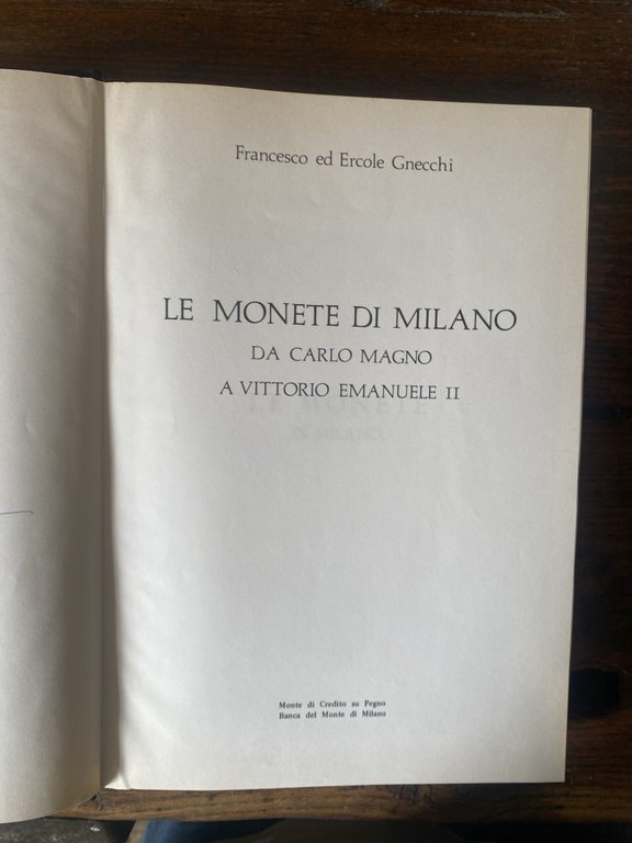 Gnecchi Francesco ed Ercole Le monete di Milano Banca del …
