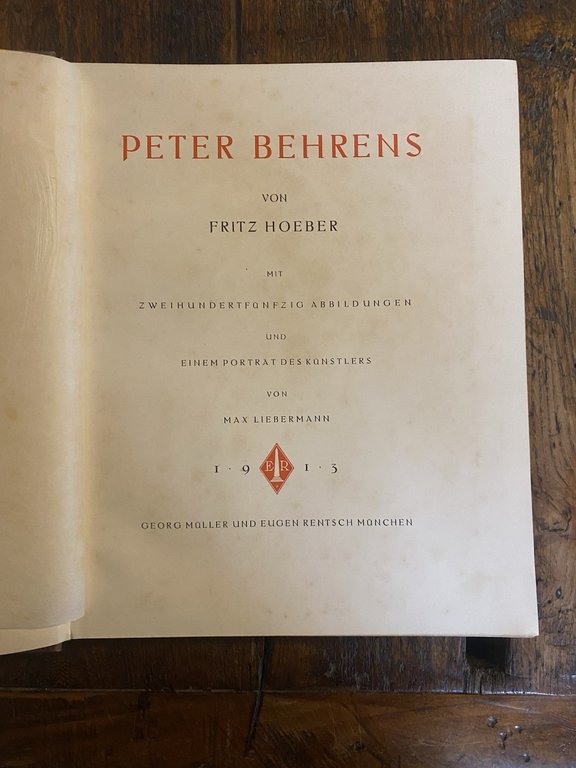 Hoeber Fritz Peter Behrens Munchen Muller und Rentsch 1913