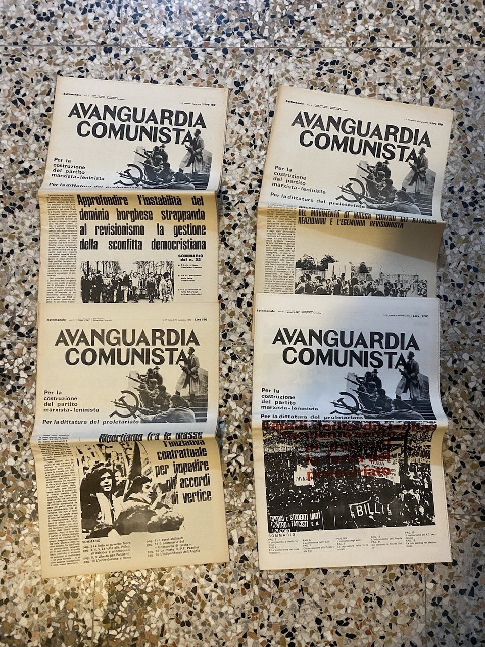 Illuminati Augusto diretta da, Avanguardia comunista Anno II Roma 1975