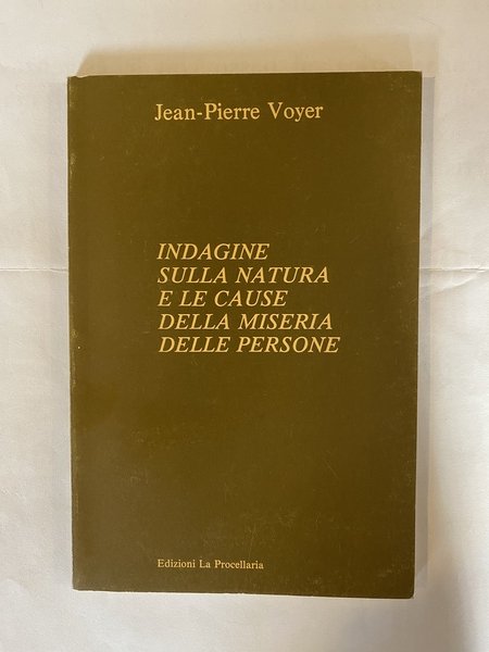 Indagine sulla natura e le cause della miseria delle persone