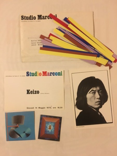 Invito al vernissage dell'esposizione allo Studi MarconiGiovedì 14 Maggio 1970