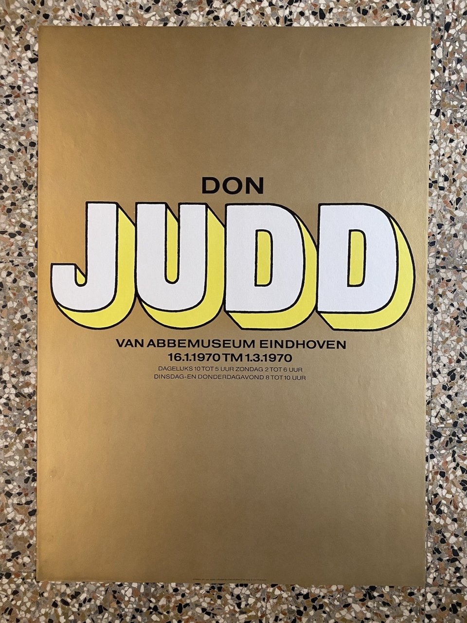 Judd Donald Manifesto / Poster 88 x 62 cm. Eindhoven …